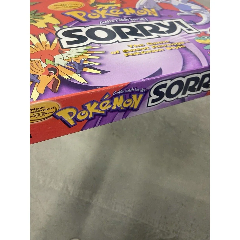 Pokemon SORRY Board Game Gold & Silver Edition Vintage Hasbro Complete 2001 READ